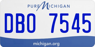 MI license plate DBO7545