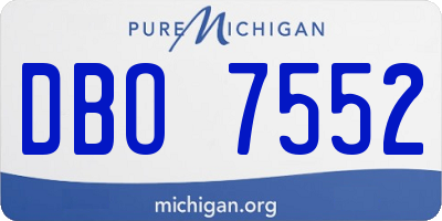 MI license plate DBO7552