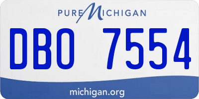 MI license plate DBO7554