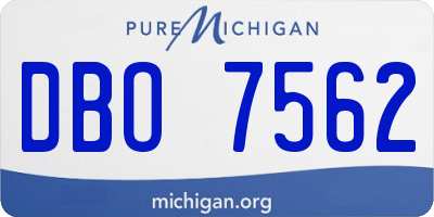 MI license plate DBO7562