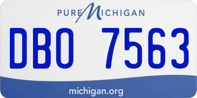 MI license plate DBO7563