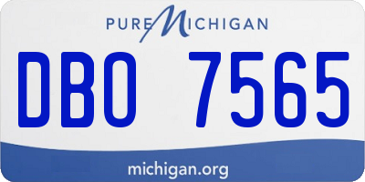 MI license plate DBO7565