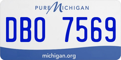 MI license plate DBO7569