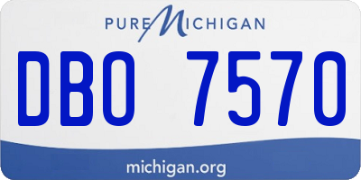 MI license plate DBO7570