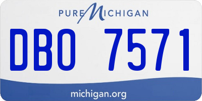 MI license plate DBO7571