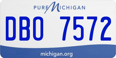 MI license plate DBO7572