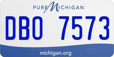 MI license plate DBO7573