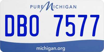 MI license plate DBO7577