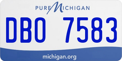 MI license plate DBO7583