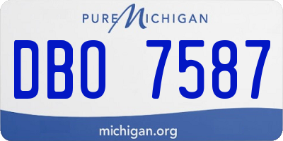 MI license plate DBO7587