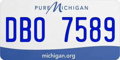MI license plate DBO7589