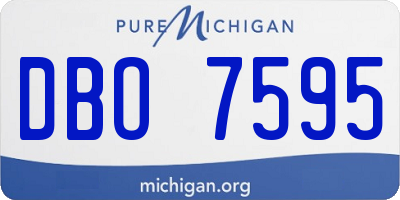 MI license plate DBO7595