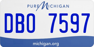 MI license plate DBO7597