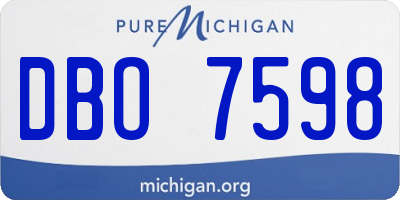 MI license plate DBO7598