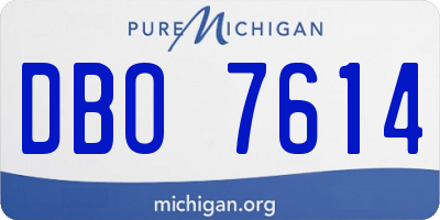 MI license plate DBO7614
