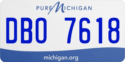 MI license plate DBO7618