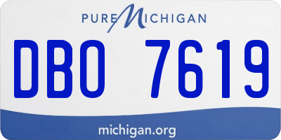 MI license plate DBO7619