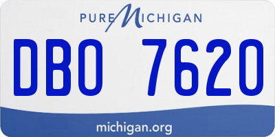 MI license plate DBO7620