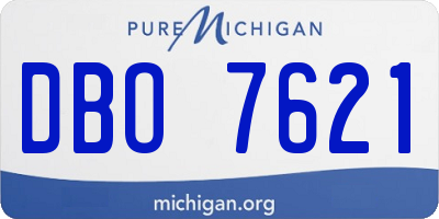 MI license plate DBO7621