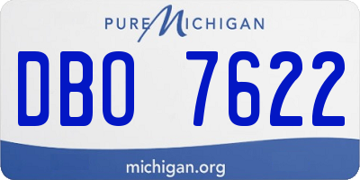 MI license plate DBO7622