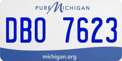 MI license plate DBO7623