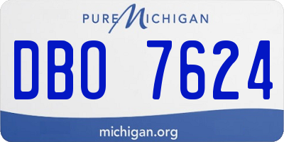 MI license plate DBO7624