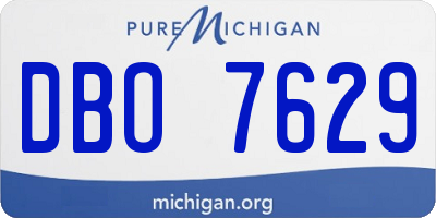 MI license plate DBO7629