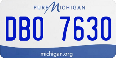 MI license plate DBO7630