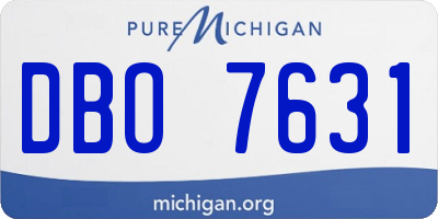 MI license plate DBO7631