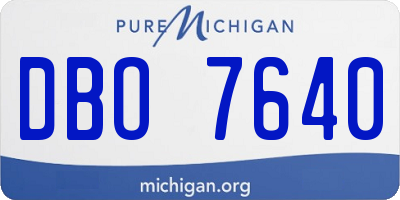 MI license plate DBO7640