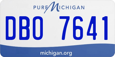 MI license plate DBO7641