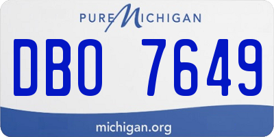 MI license plate DBO7649