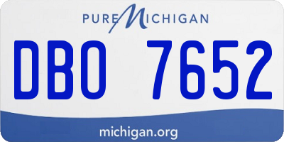 MI license plate DBO7652