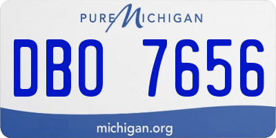 MI license plate DBO7656