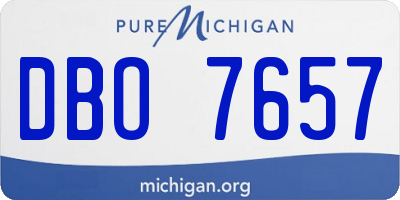 MI license plate DBO7657