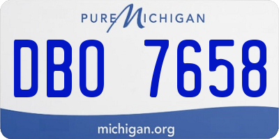 MI license plate DBO7658