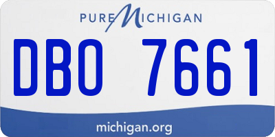 MI license plate DBO7661