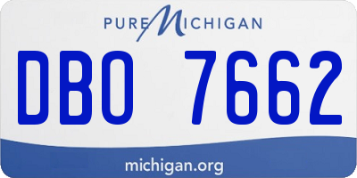 MI license plate DBO7662