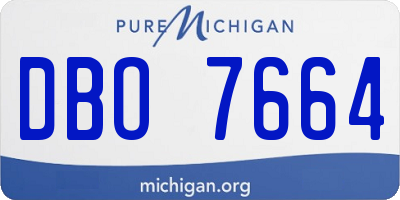 MI license plate DBO7664