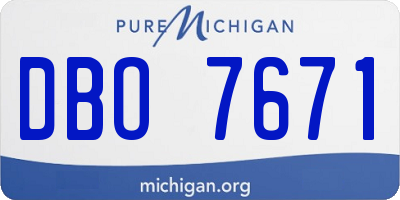 MI license plate DBO7671