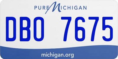 MI license plate DBO7675