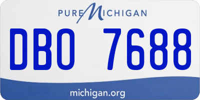 MI license plate DBO7688