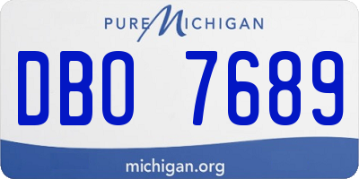 MI license plate DBO7689