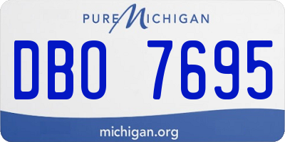 MI license plate DBO7695