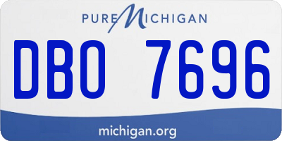 MI license plate DBO7696