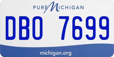 MI license plate DBO7699