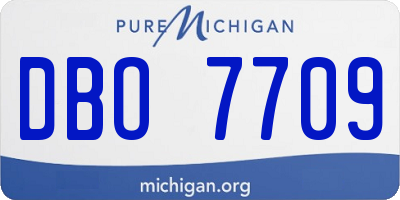 MI license plate DBO7709