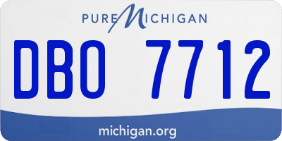 MI license plate DBO7712