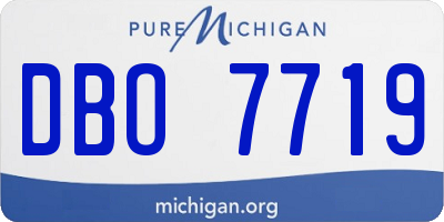 MI license plate DBO7719