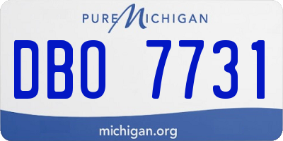 MI license plate DBO7731